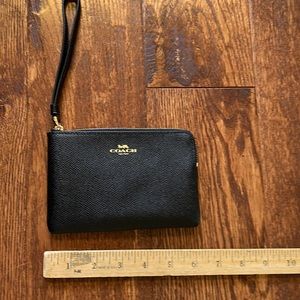 Coach small black wristlet